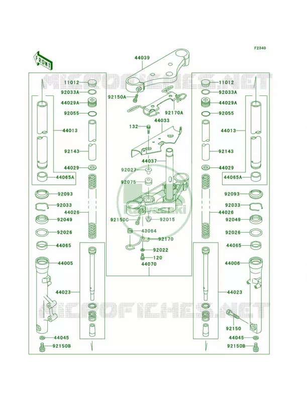 Front Fork Kawasaki MOTOS 800 2004 Vulcan 800  VN800-A10