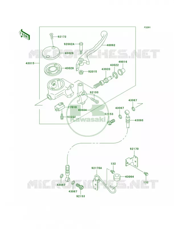 Front Master Cylinder Kawasaki MOTOS 800 2004 Vulcan 800  VN800-A10
