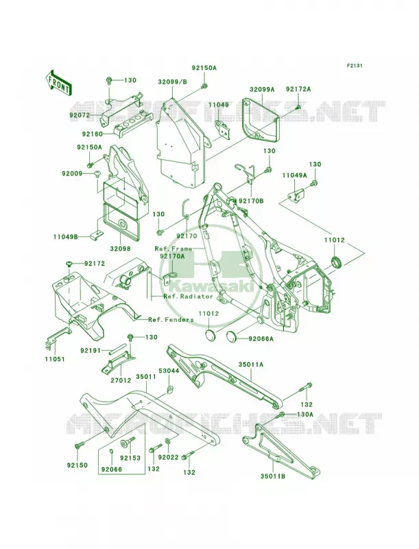 Frame Fittings Kawasaki MOTOS 800 2004 Vulcan 800 Classic  VN800-B9