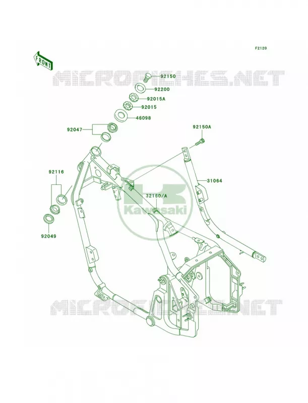 Frame Kawasaki MOTOS 800 2004 Vulcan 800 Classic  VN800-B9