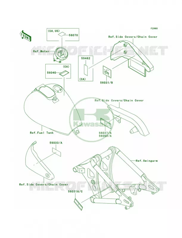 Labels Kawasaki MOTOS 800 2004 Vulcan 800 Classic  VN800-B9