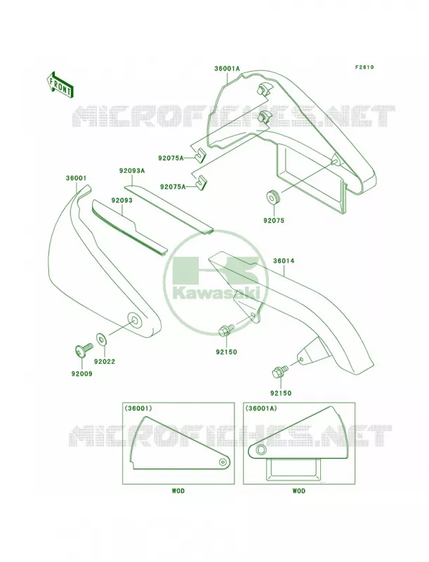 Side CoversChain Cover Kawasaki MOTOS 800 2004 Vulcan 800 Classic  VN800-B9