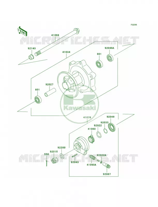 Front Wheel Kawasaki MOTOS 125 2003 Eliminator 125  BN125-A6