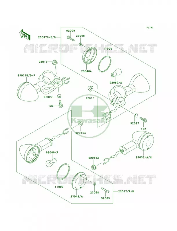 Turn Signals Kawasaki MOTOS 125 2003 Eliminator 125  BN125-A6