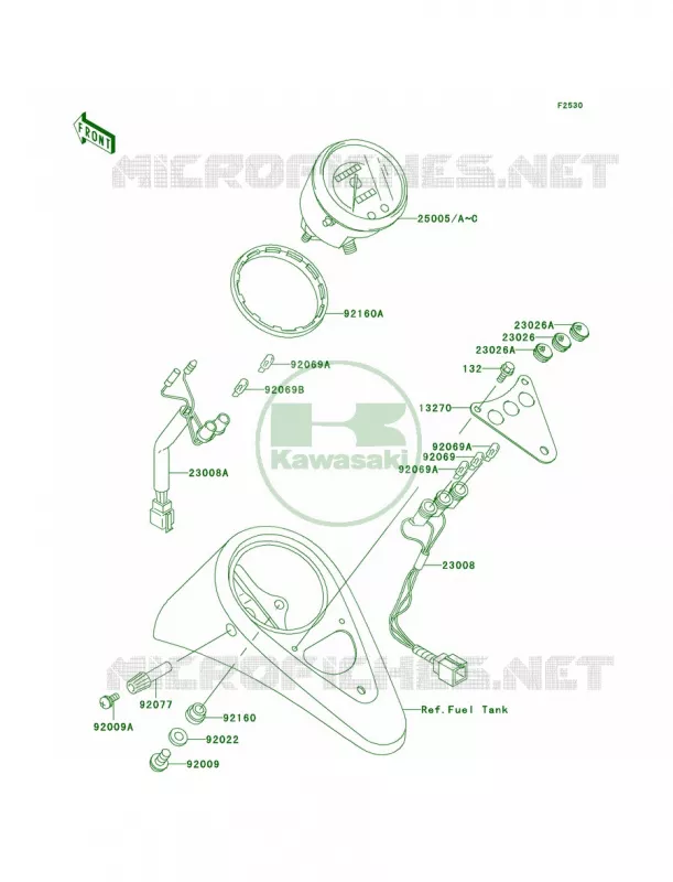 Meters Kawasaki MOTOS 500 2003 Vulcan 500 LTD  EN500-C8