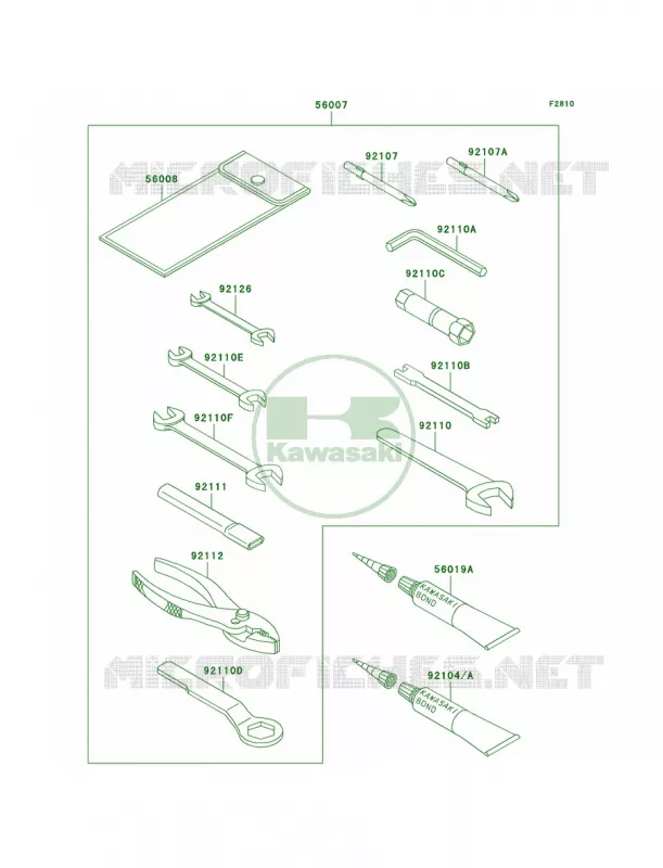 Owner's Tools Kawasaki MOTOS 500 2003 Vulcan 500 LTD  EN500-C8