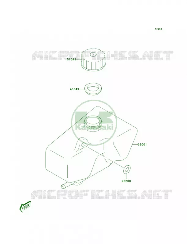 Oil Tank Kawasaki MOTOS 50 2005 KDX50  KDX50-A3