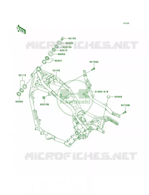 Frame Kawasaki MOTOS 1500 2003 Vulcan 1500 Classic  VN1500-E6