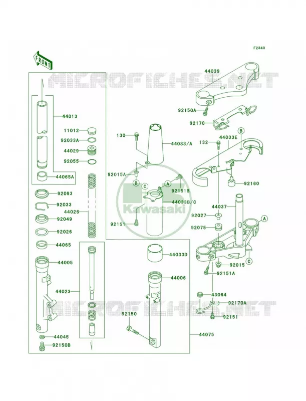 Front Fork Kawasaki MOTOS 1500 2003 Vulcan 1500 Classic  VN1500-E6