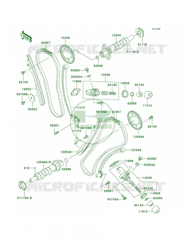 CamshaftsTensioner Kawasaki MOTOS 1500 2003 Vulcan 1500 Drifter  VN1500-R3