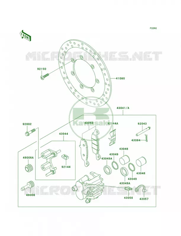 Front BrakeR1-R3 Kawasaki MOTOS 1500 2003 Vulcan 1500 Drifter  VN1500-R3
