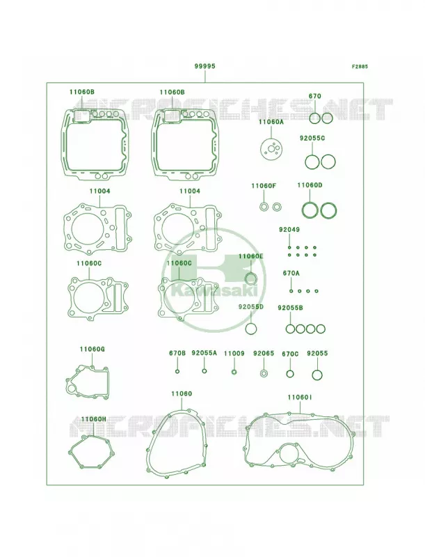 Gasket Kit Kawasaki MOTOS 800 2003 Vulcan 800  VN800-A9