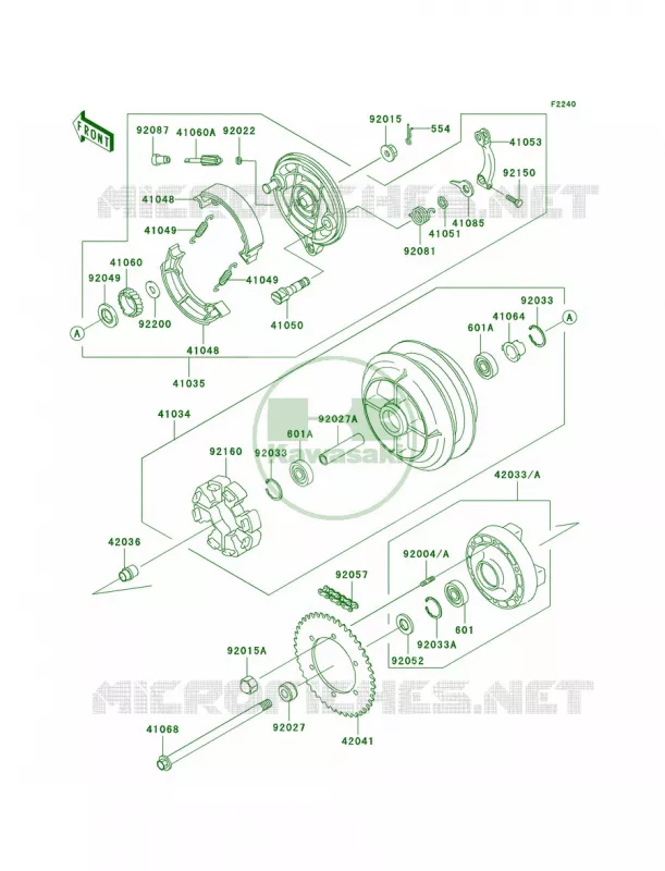 Rear WheelChain Kawasaki MOTOS 800 2003 Vulcan 800  VN800-A9