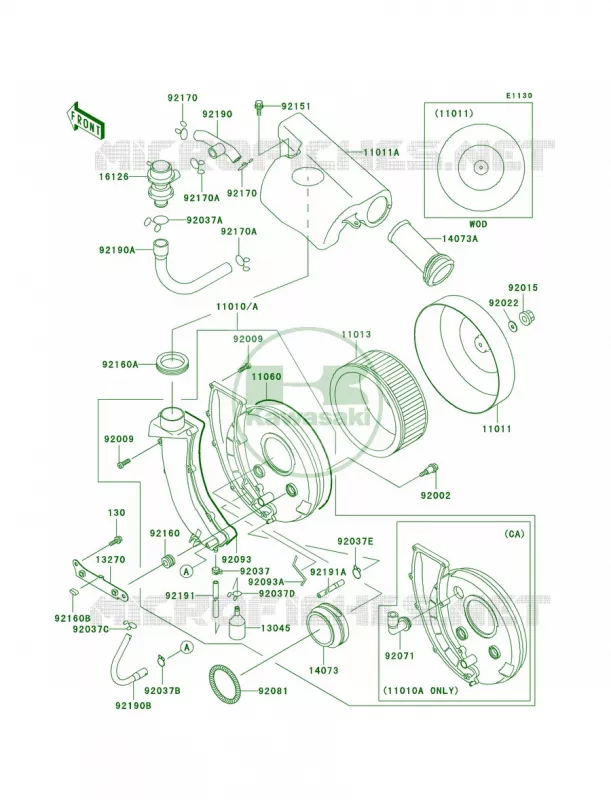 Air Cleaner Kawasaki MOTOS 800 2003 Vulcan 800 Classic  VN800-B8