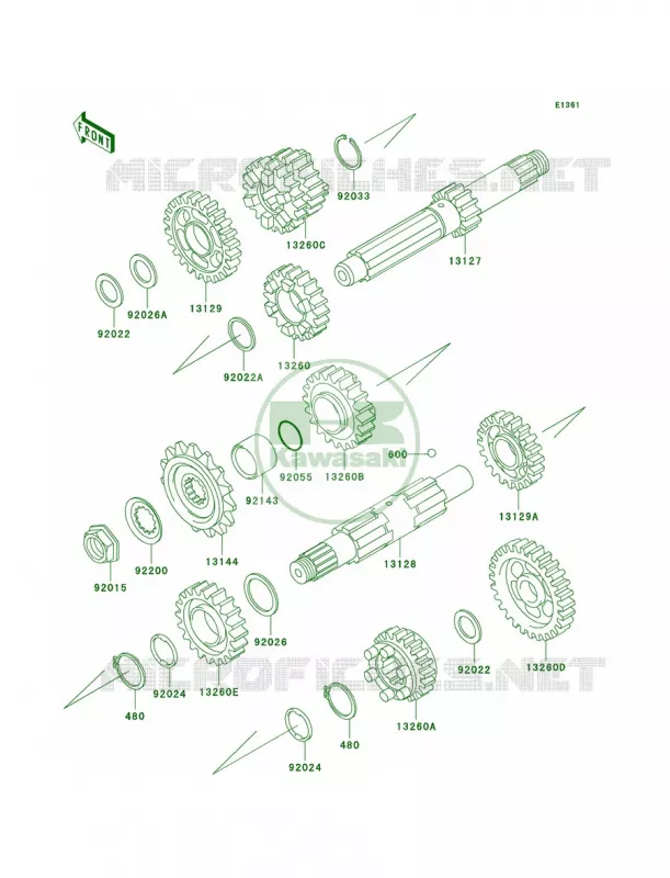 Transmission Kawasaki MOTOS 800 2003 Vulcan 800 Classic  VN800-B8