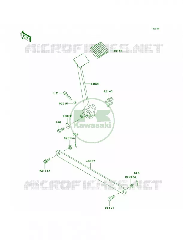 Brake PedalTorque Link Kawasaki MOTOS 125 2002 Eliminator 125  BN125-A5