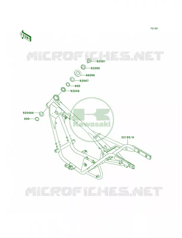 Frame Kawasaki MOTOS 125 2002 Eliminator 125  BN125-A5