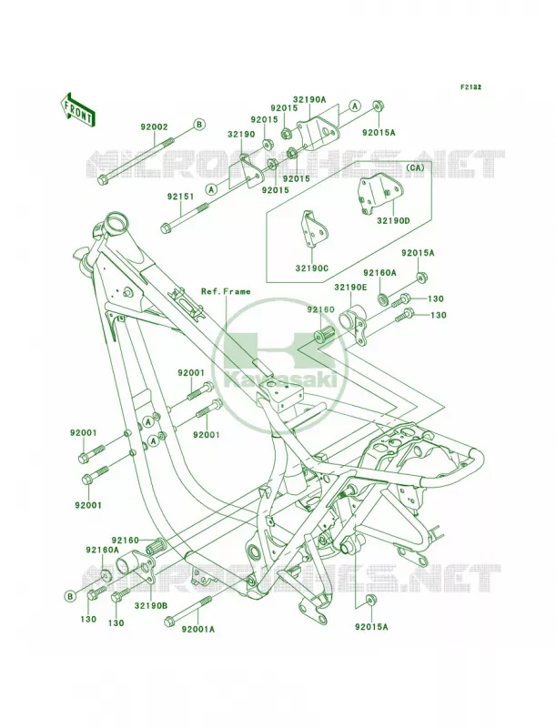 Engine Mount Kawasaki MOTOS 650 2002 W650  EJ650-A4
