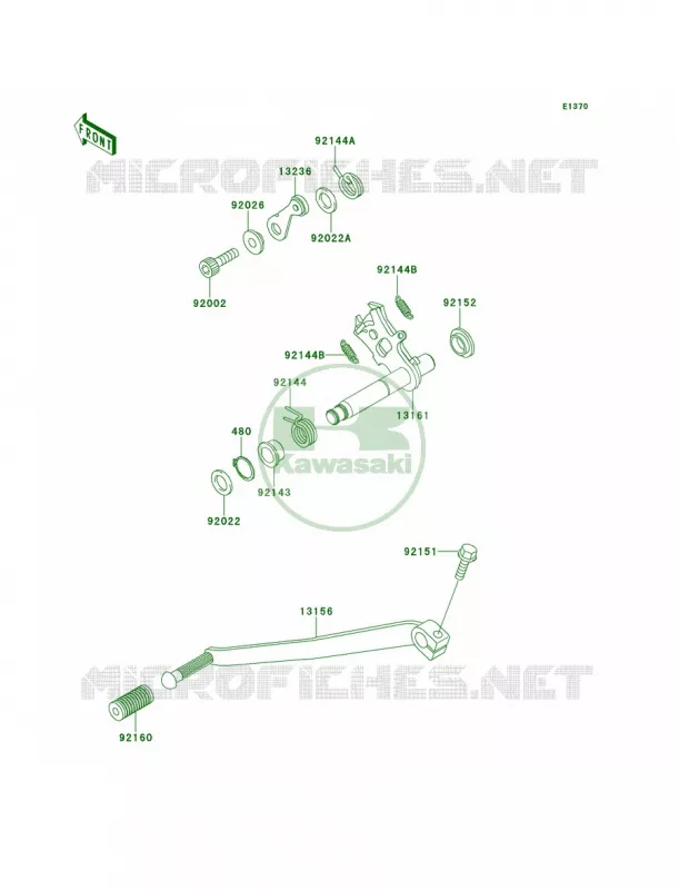 Gear Change Mechanism Kawasaki MOTOS 650 2002 W650  EJ650-A4