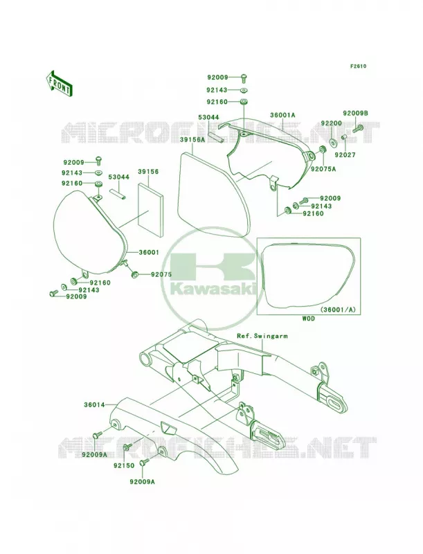 Side CoversChain Cover Kawasaki MOTOS 650 2002 W650  EJ650-A4