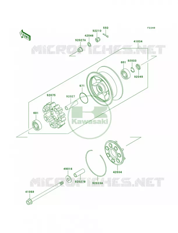 Rear WheelChain Kawasaki MOTOS 1500 2002 Vulcan 1500 Classic  VN1500-E5