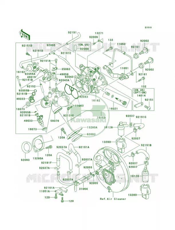 Throttle Kawasaki MOTOS 1500 2002 Vulcan 1500 Classic Fi  VN1500-N3