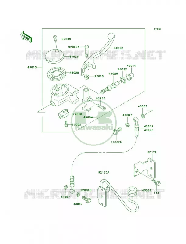 Front Master Cylinder Kawasaki MOTOS 800 2002 Vulcan 800  VN800-A8