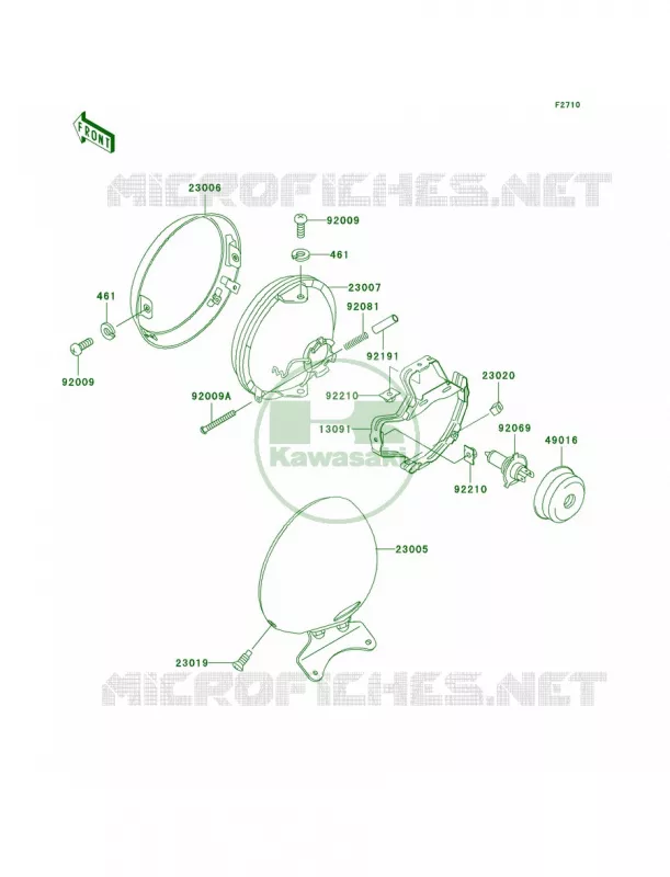 Headlights Kawasaki MOTOS 800 2002 Vulcan 800 Classic  VN800-B7