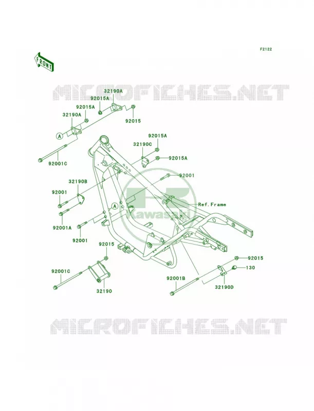Engine Mount Kawasaki MOTOS 125 2001 Eliminator 125  BN125-A4