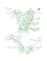 Rear HubA1A2 pour Kawasaki KLX125