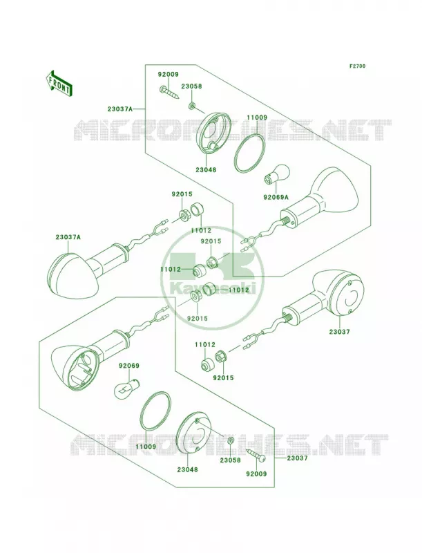 Turn Signals Kawasaki MOTOS 650 2001 W650  EJ650-A3