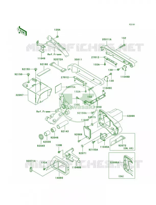 Frame Fittings Kawasaki MOTOS 1500 2001 Vulcan 1500 Classic  VN1500-E4