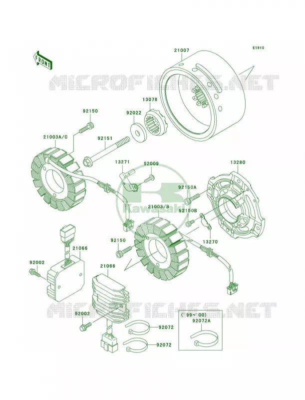 Generator Kawasaki MOTOS 1500 2001 Vulcan 1500 Classic  VN1500-E4