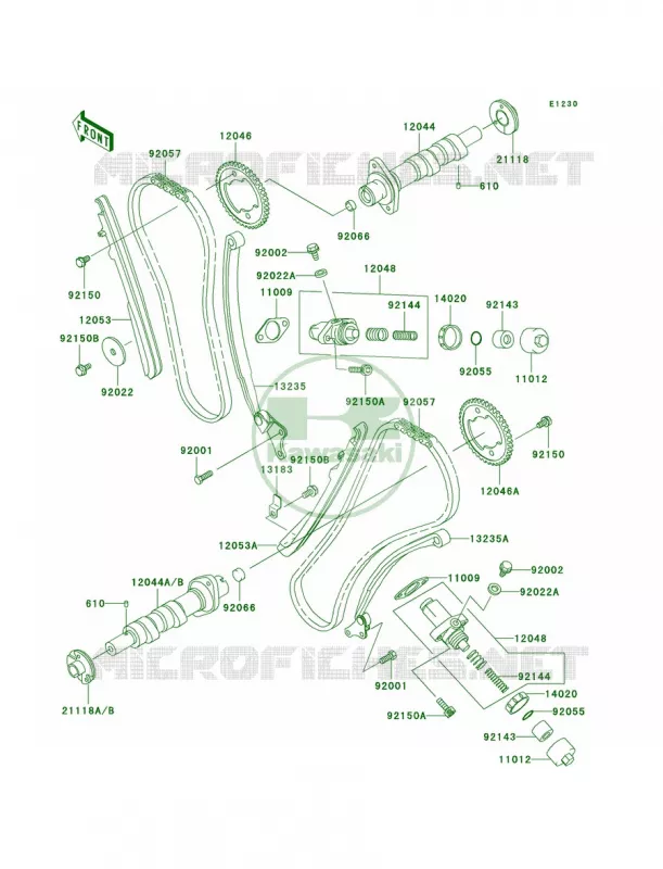 CamshaftsTensioner Kawasaki MOTOS 1500 2001 Vulcan 1500 Drifter  VN1500-R1