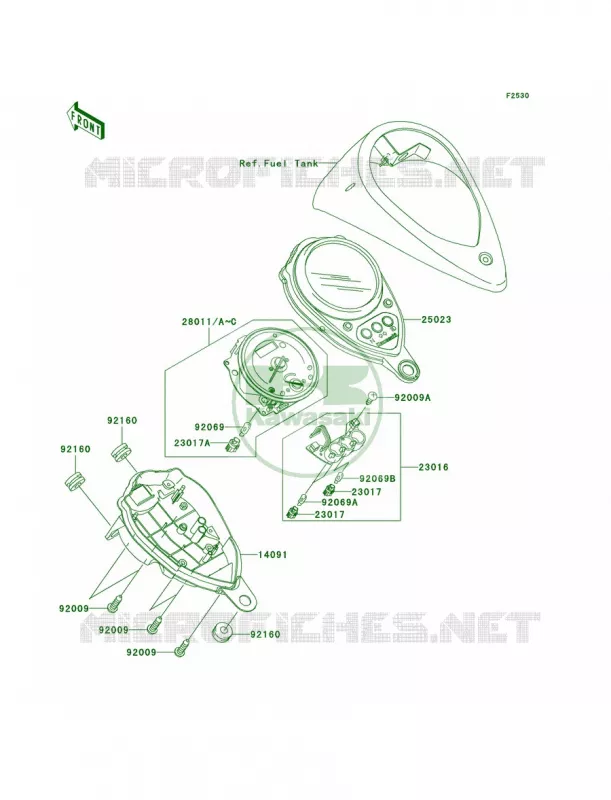 Meters Kawasaki MOTOS 1500 2001 Vulcan 1500 Drifter  VN1500-R1