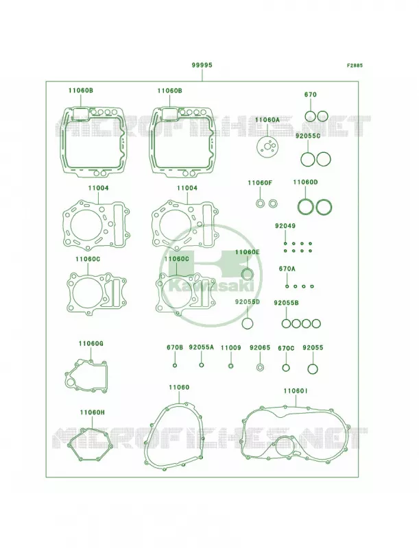 Gasket Kit Kawasaki MOTOS 800 2001 Vulcan 800  VN800-A7