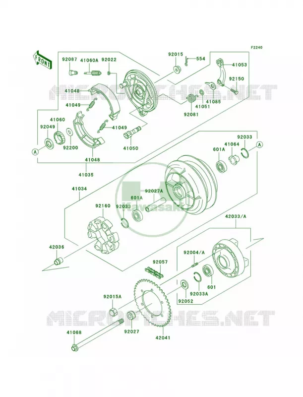 Rear WheelChain Kawasaki MOTOS 800 2001 Vulcan 800  VN800-A7