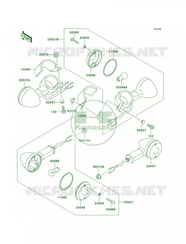 Turn Signals Kawasaki MOTOS 800 2001 Vulcan 800  VN800-A7