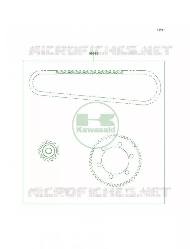 Chain Kit Kawasaki MOTOS 800 2001 Vulcan 800 Classic  VN800-B6