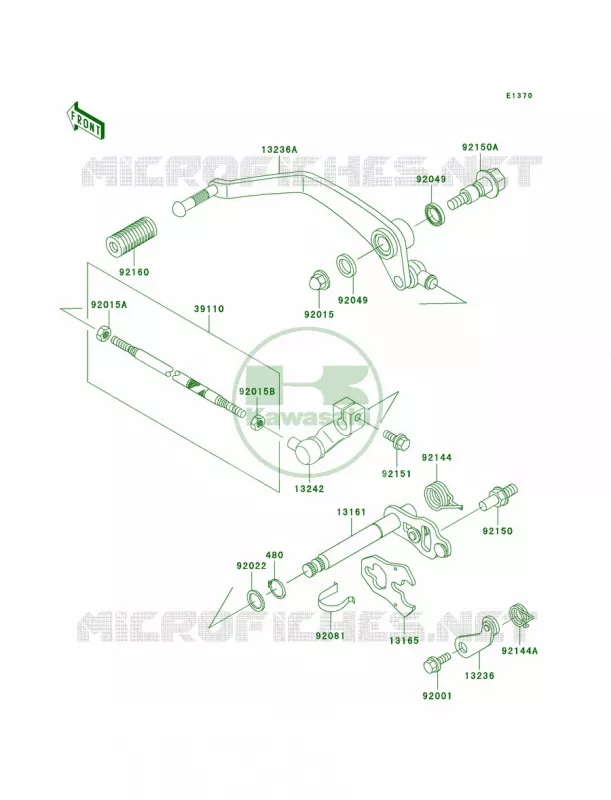 Gear Change Mechanism Kawasaki MOTOS 800 2001 Vulcan 800 Classic  VN800-B6