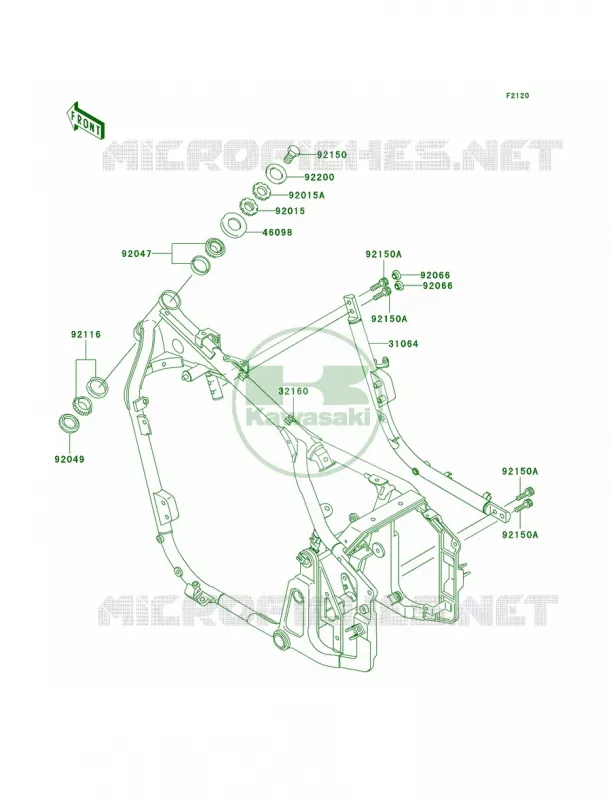 Frame Kawasaki MOTOS 800 2001 Vulcan 800 Drifter  VN800-E1