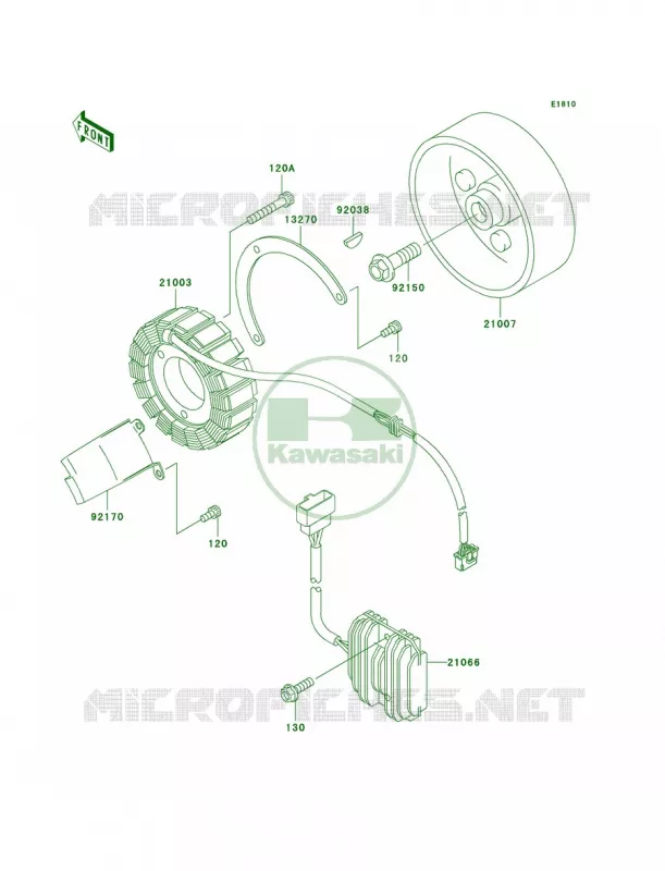 Generator Kawasaki MOTOS 800 2001 Vulcan 800 Drifter  VN800-E1