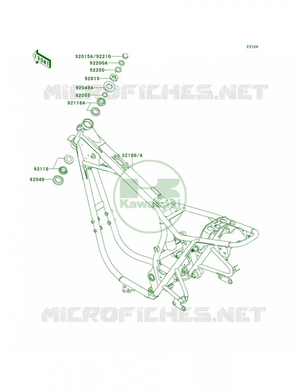 Frame Kawasaki MOTOS 650 2000 W650  EJ650-A2
