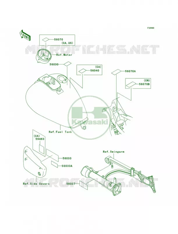 Labels Kawasaki MOTOS 1500 2000 Vulcan 1500 Drifter  VN1500-J2