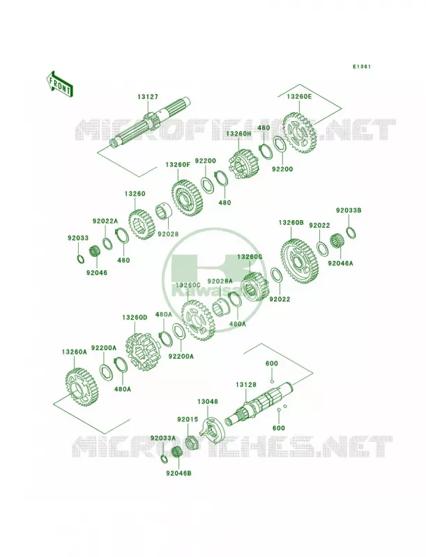 Transmission Kawasaki MOTOS 1500 2000 Vulcan 1500 Drifter  VN1500-J2