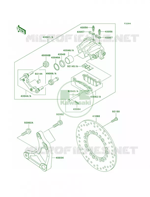 Rear Brake Kawasaki MOTOS 1500 2000 Vulcan 1500 Classic Fi  VN1500-N1