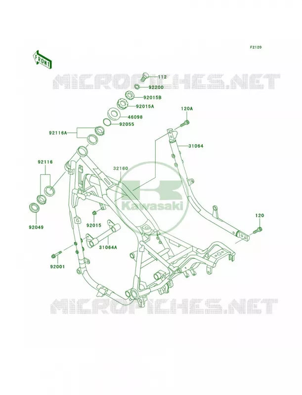 Frame Kawasaki MOTOS 750 2000 Vulcan 750  VN750-A16