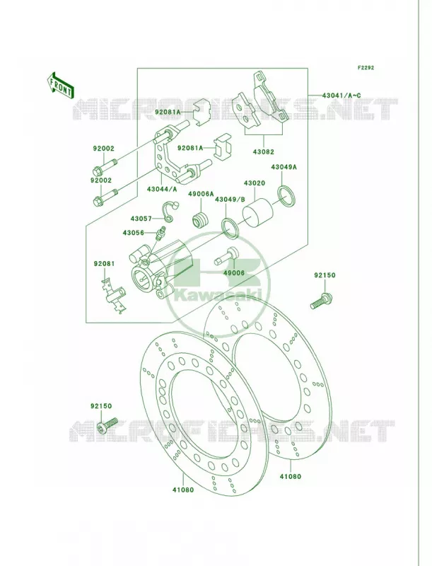 Front Brake Kawasaki MOTOS 750 2000 Vulcan 750  VN750-A16