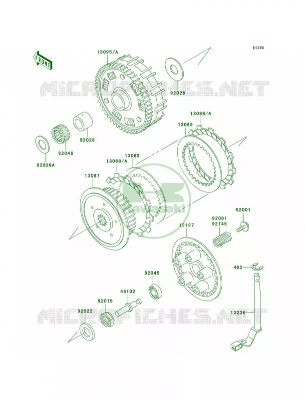 Clutch Kawasaki MOTOS 800 2000 Vulcan 800  VN800-A6