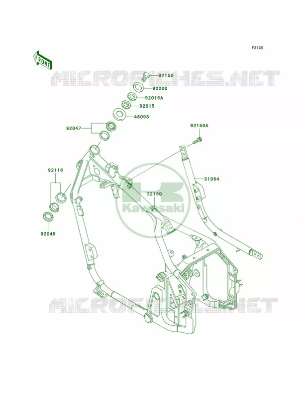 Frame Kawasaki MOTOS 800 2000 Vulcan 800  VN800-A6